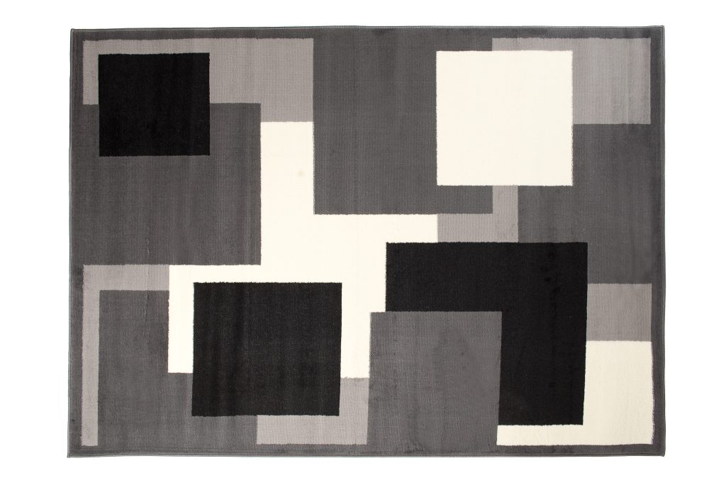 Alfombra Dream Gris Oscuro Geométrico Cuadrados