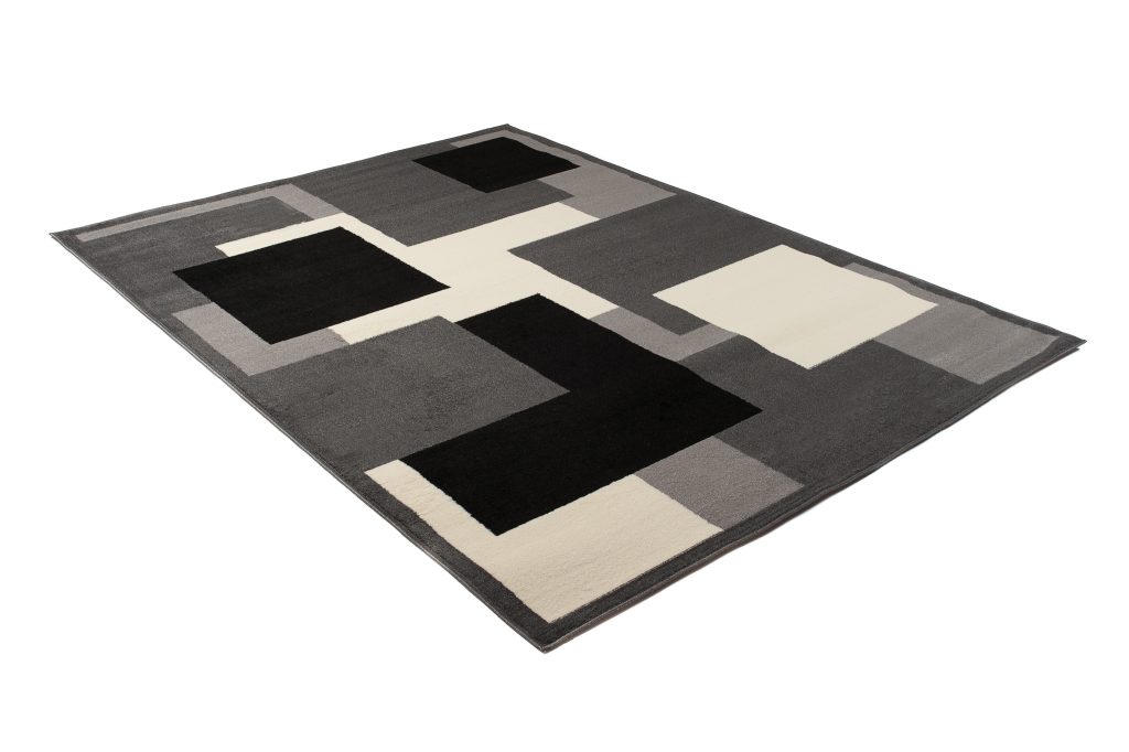 Alfombra Dream Gris Oscuro Geométrico Cuadrados