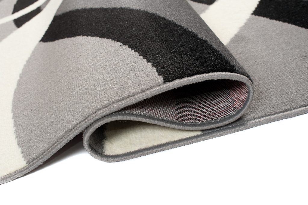 Alfombra Dream Gris Oscuro Crema Geométrico Ondas