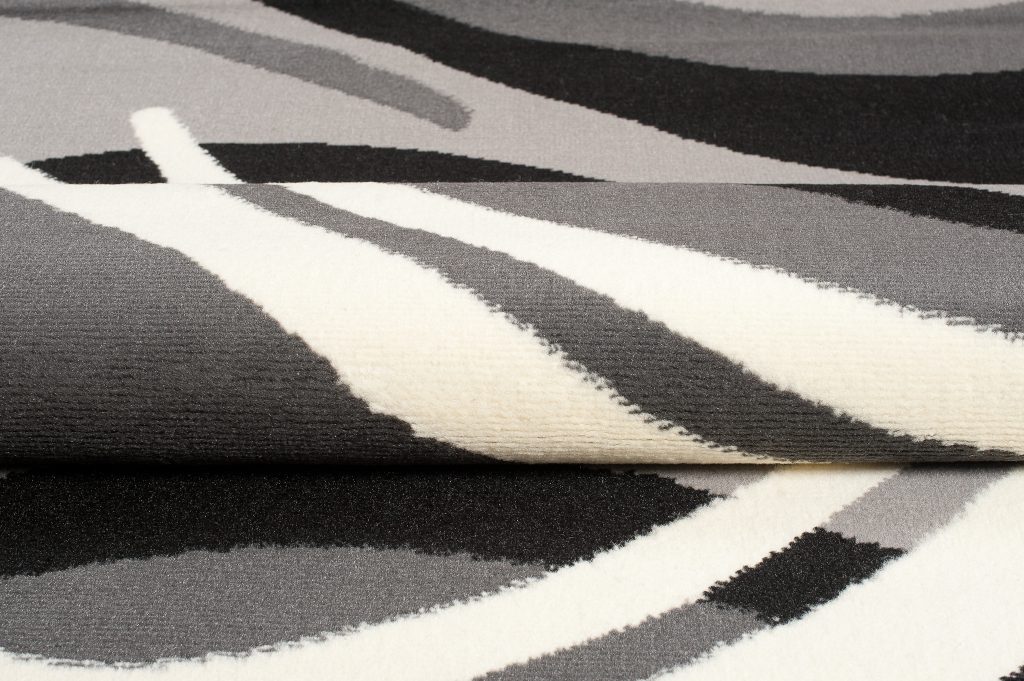 Alfombra Dream Gris Oscuro Crema Geométrico Ondas