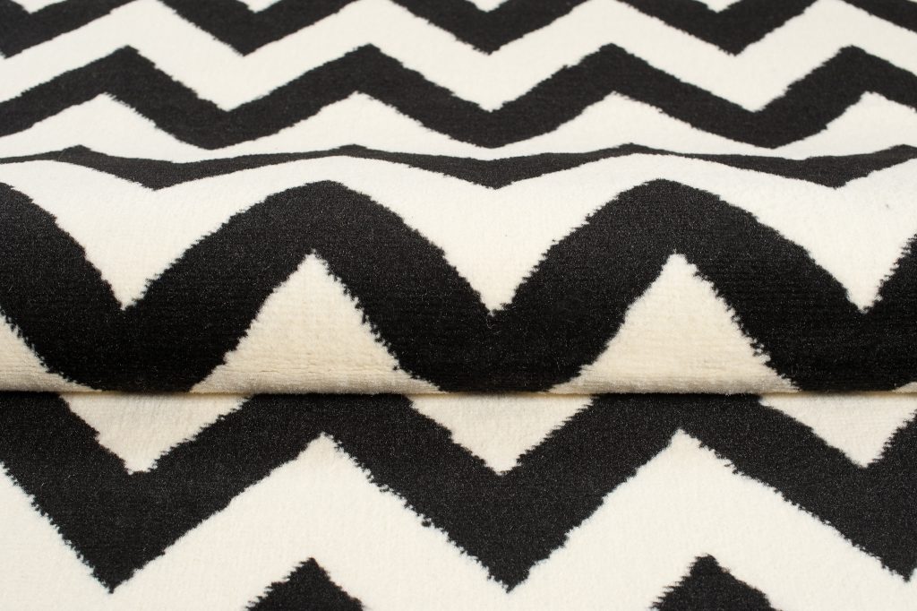 Alfombra Dream Negro Crema Geométrico Zigzag
