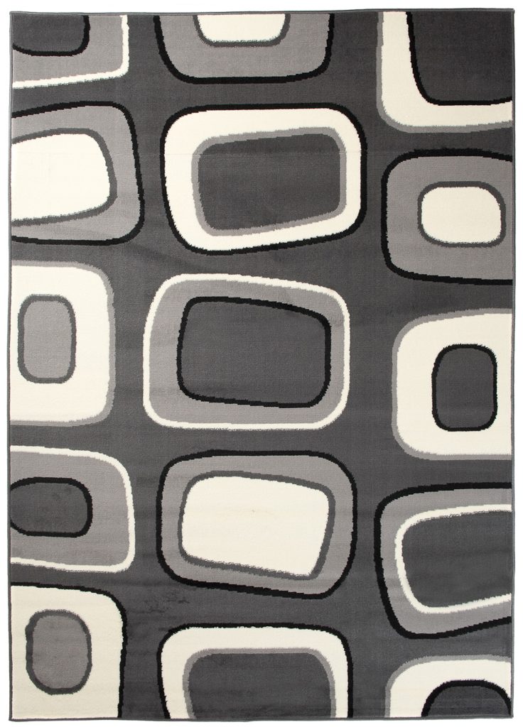 Alfombra Dream Gris Crema Geométrico Rectángulos