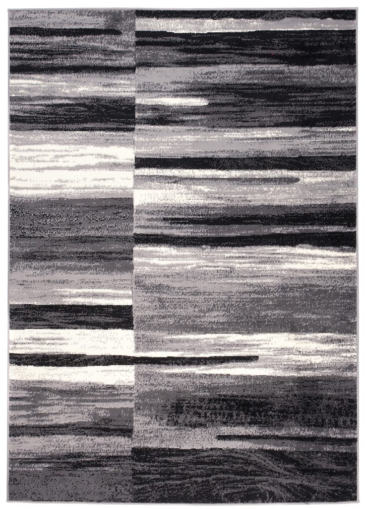 Alfombra Dream Abstracto Gris Negro Líneas