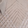 Alfombra Crystal Beige Marrón Zigzag Geométrico Efecto 3D