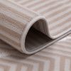 Alfombra Crystal Beige Marrón Zigzag Geométrico Efecto 3D