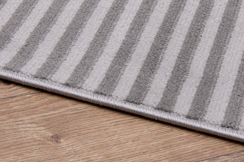 Alfombra Crystal Gris Zigzag Geométrico Efecto 3D