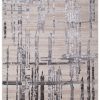 Alfombra Crystal Gris Claro Rayas Abstracto Efecto 3D