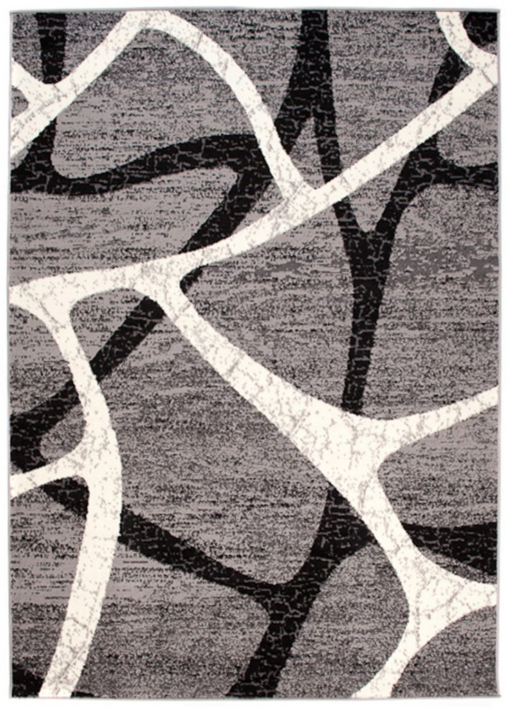 Alfombra Dream Gris Negro Moderno Telaraña