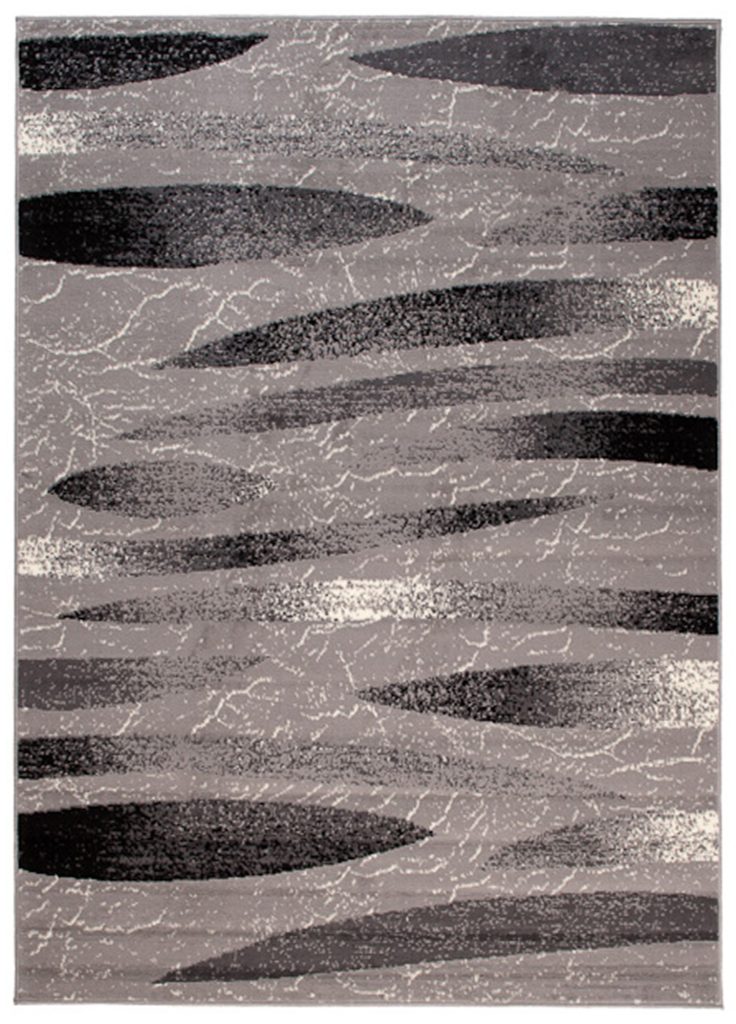 Alfombra Dream Moderno Gris Negro Líneas
