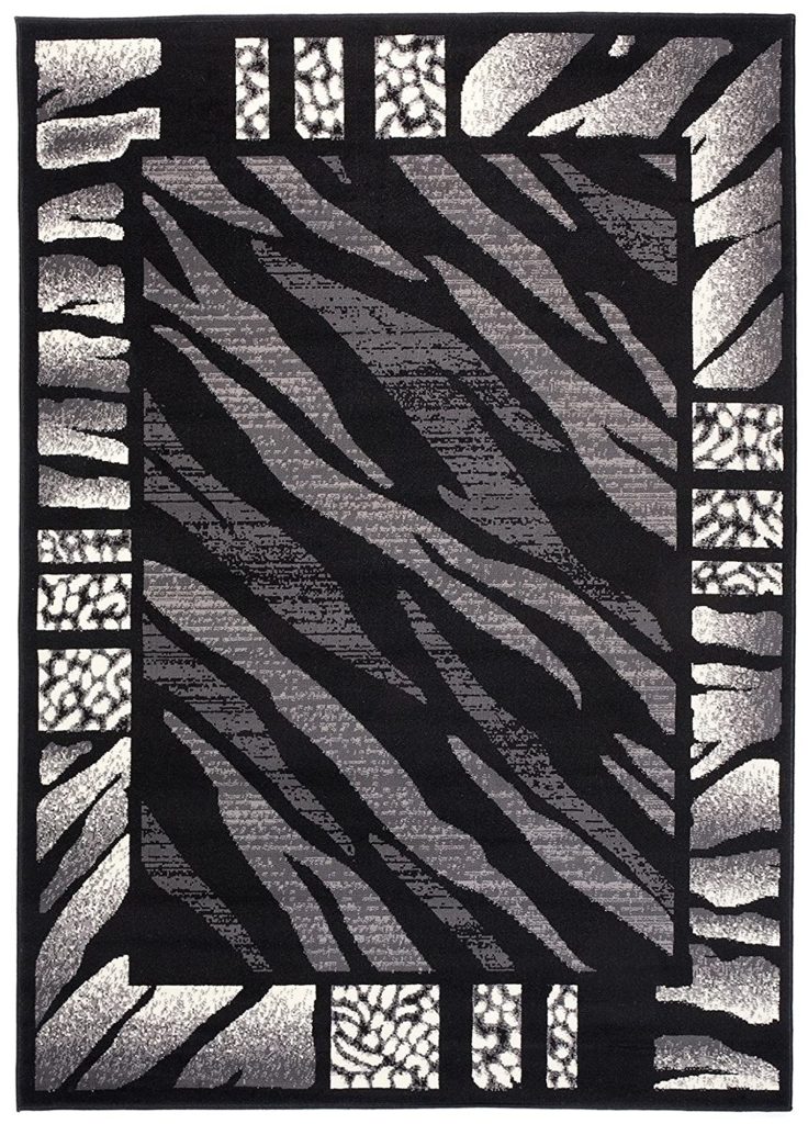 Alfombra Dream Moderno Gris Negro Estampado Tigre