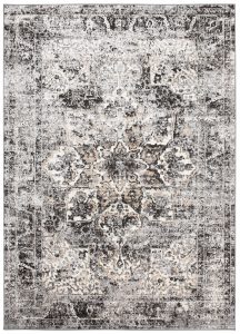 Alfombra Valley Gris Oscuro Vintage Rosetón