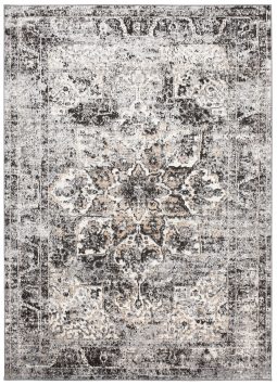 Alfombra Valley Gris Oscuro Vintage Rosetón