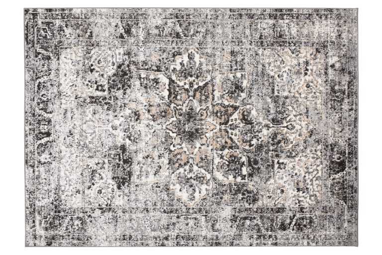 Alfombra Valley Gris Oscuro Vintage Rosetón