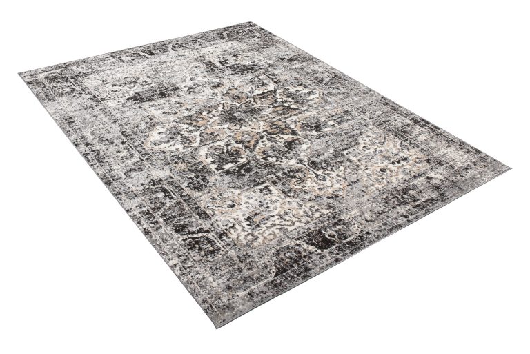 Alfombra Valley Gris Oscuro Vintage Rosetón