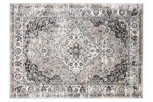 Alfombra Valley Antracita Vintage Rosetón