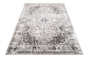 Alfombra Valley Antracita Vintage Rosetón