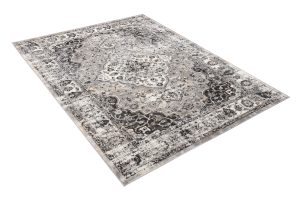 Alfombra Valley Antracita Vintage Rosetón