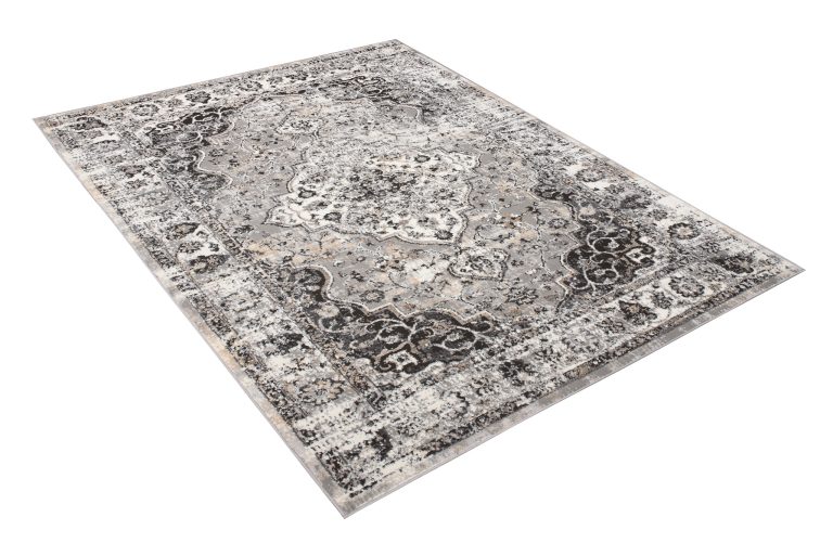 Alfombra Valley Antracita Vintage Rosetón