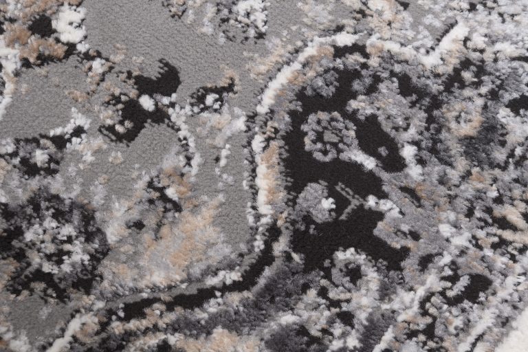 Alfombra Valley Antracita Vintage Rosetón