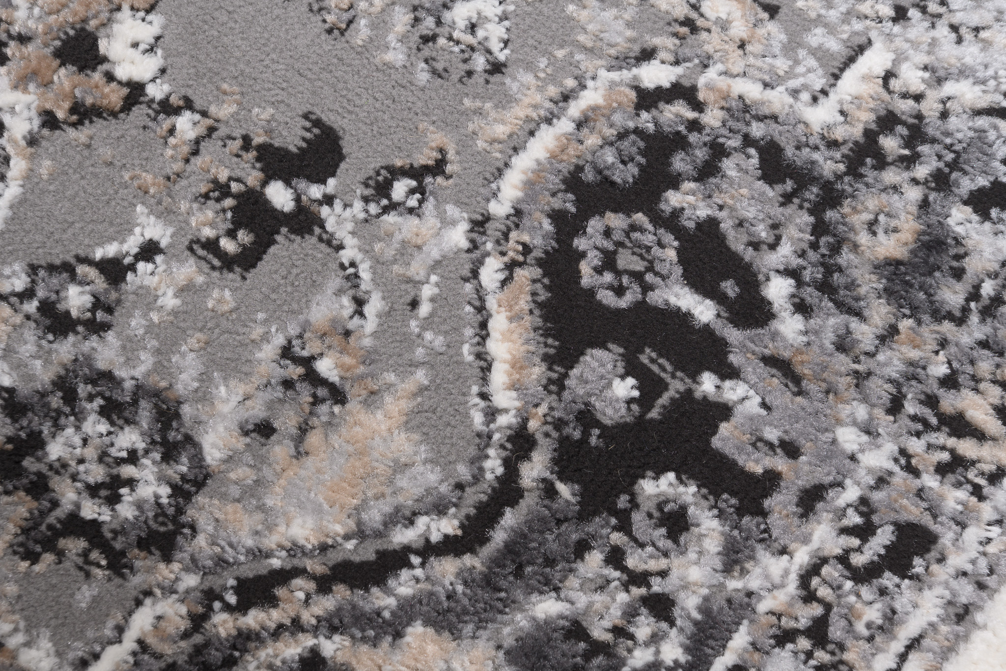 Alfombra Valley Antracita Vintage Rosetón