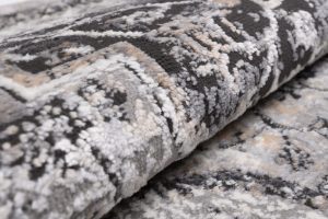 Alfombra Valley Antracita Vintage Rosetón