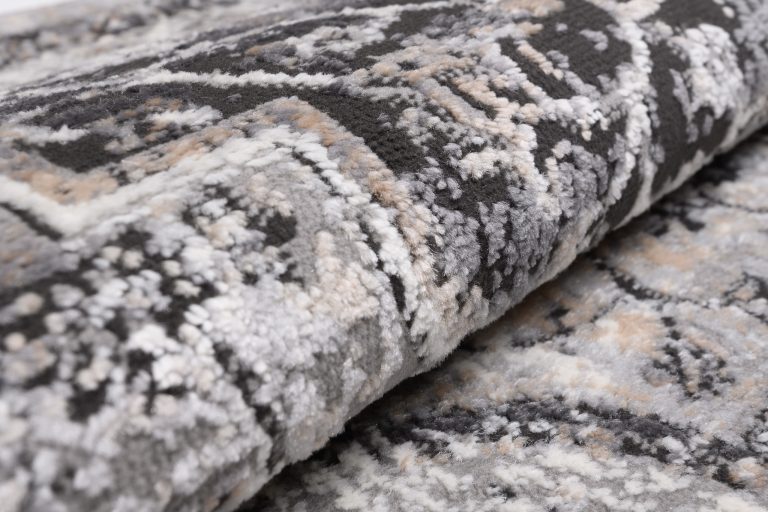 Alfombra Valley Antracita Vintage Rosetón