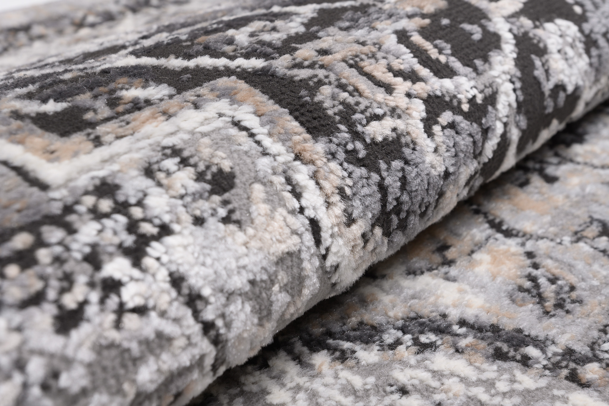 Alfombra Valley Antracita Vintage Rosetón