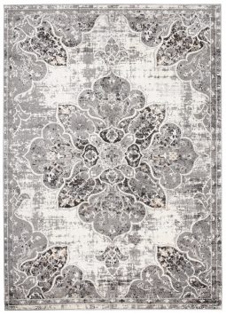 Alfombra Valley Gris Vintage Floral Rosetón