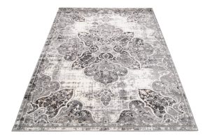 Alfombra Valley Gris Vintage Floral Rosetón