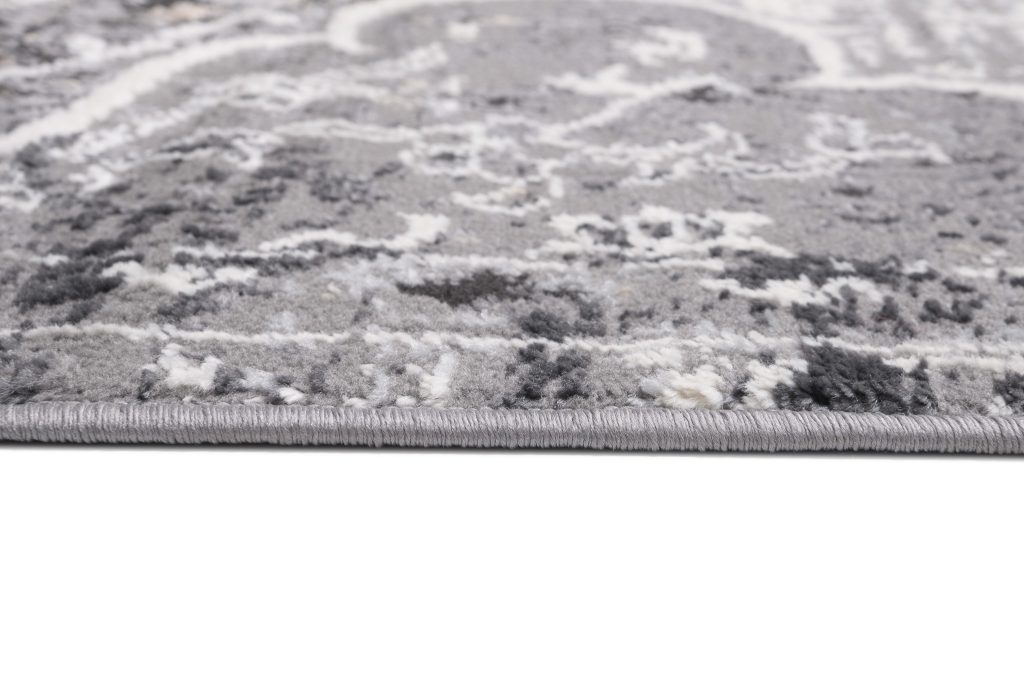 Alfombra Valley Gris Vintage Floral Rosetón