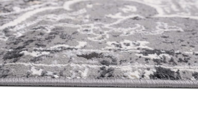 Alfombra Valley Gris Vintage Floral Rosetón