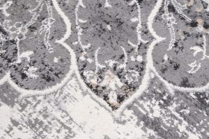 Alfombra Valley Gris Vintage Floral Rosetón