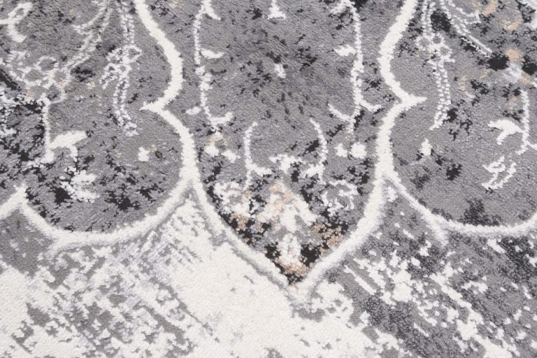 Alfombra Valley Gris Vintage Floral Rosetón