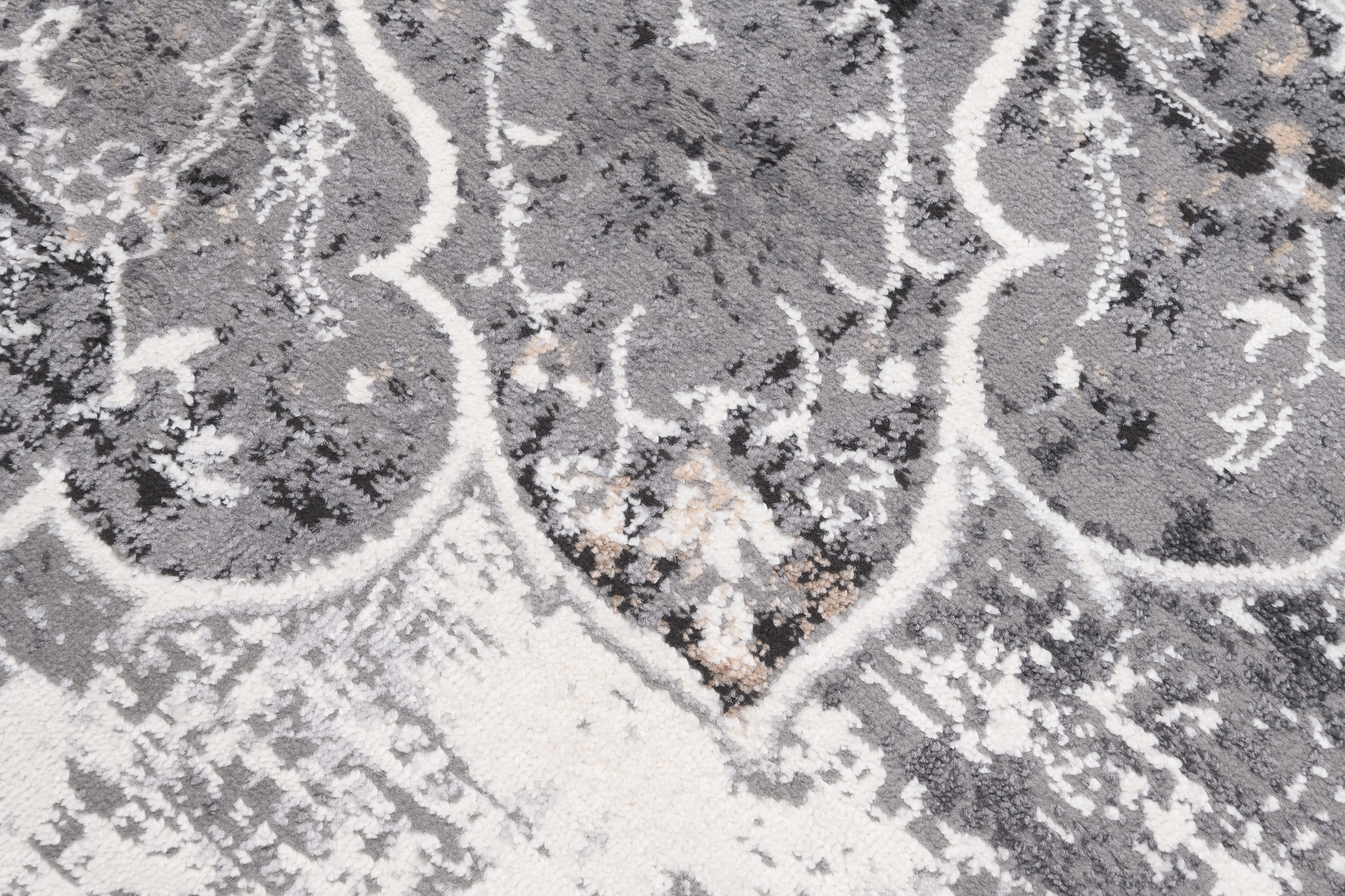 Alfombra Valley Gris Vintage Floral Rosetón