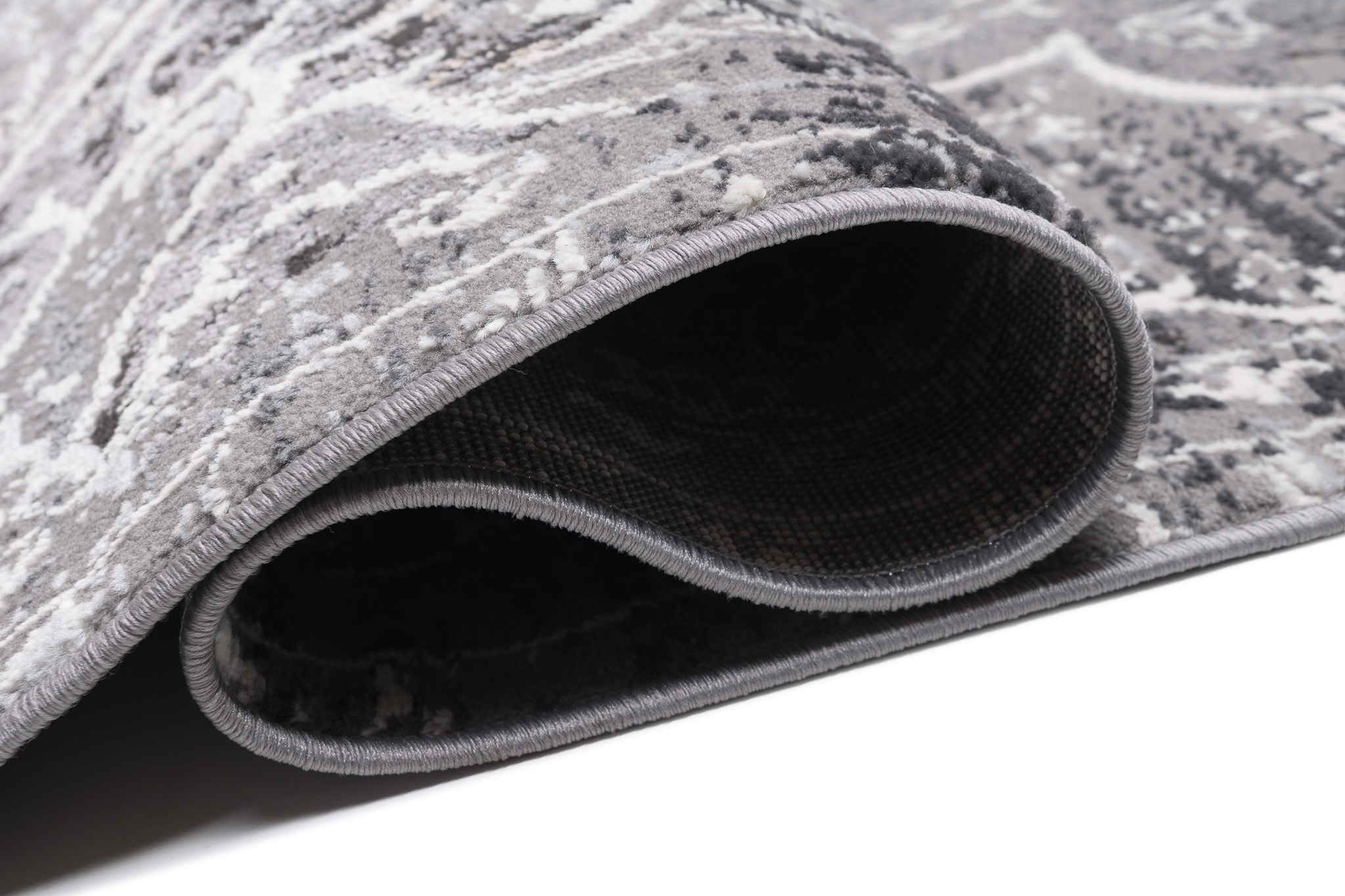 Alfombra Valley Gris Vintage Floral Rosetón