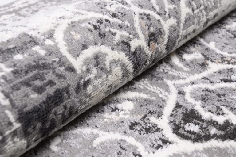 Alfombra Valley Gris Vintage Floral Rosetón