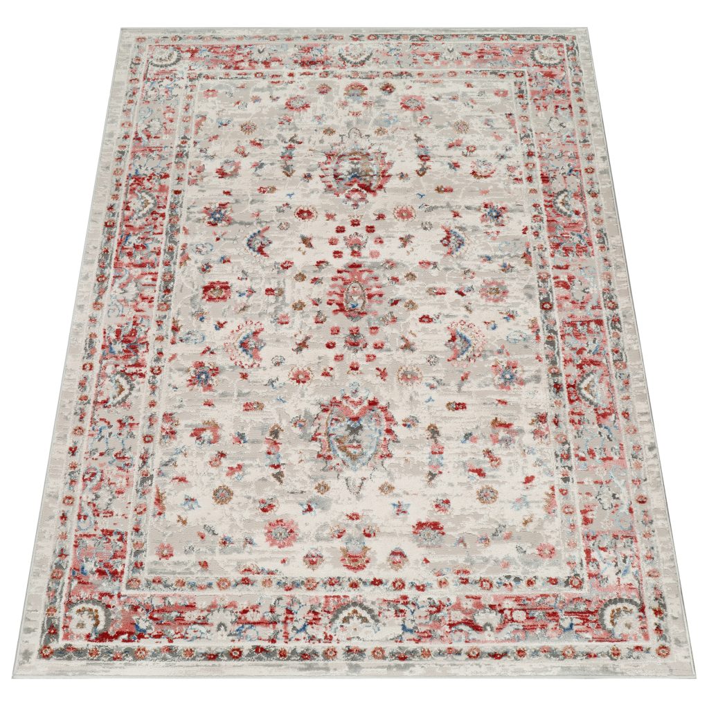 Alfombra Retro Cobre Gris Ornamental Vintage