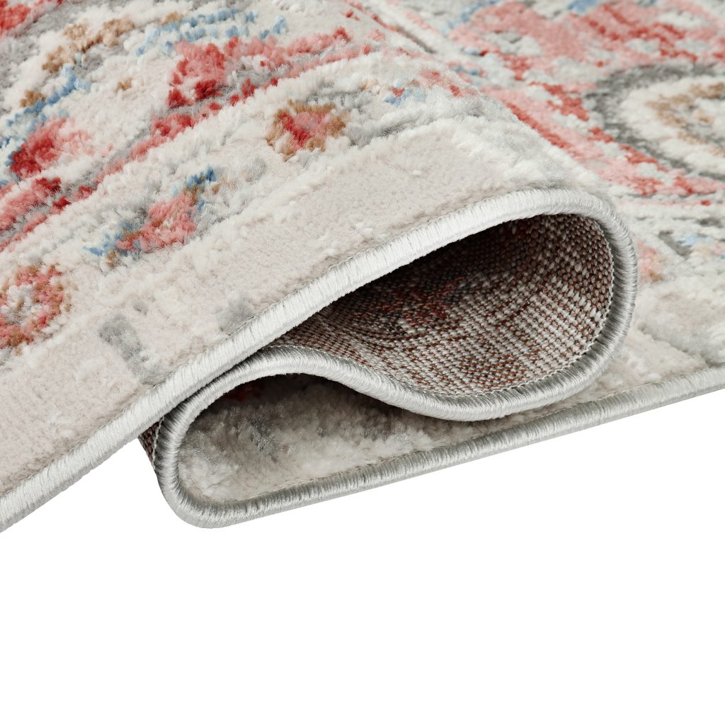 Alfombra Retro Cobre Gris Ornamental Vintage