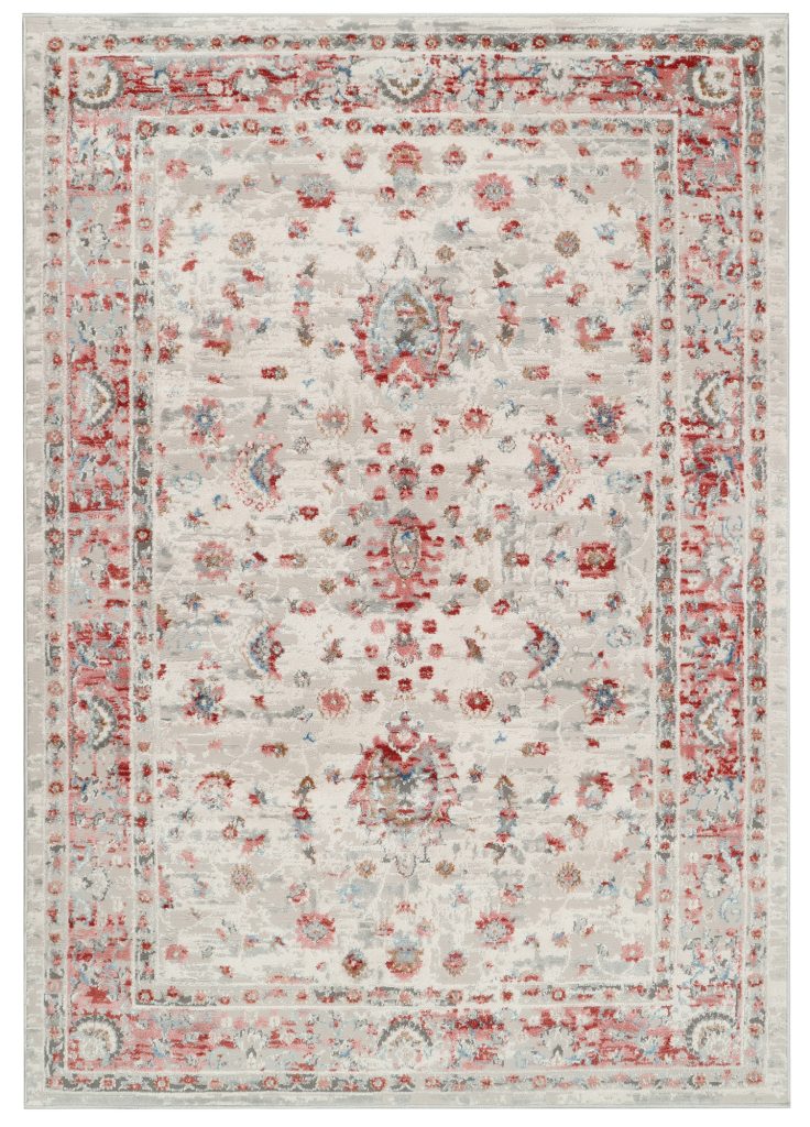 Alfombra Retro Cobre Gris Ornamental Vintage