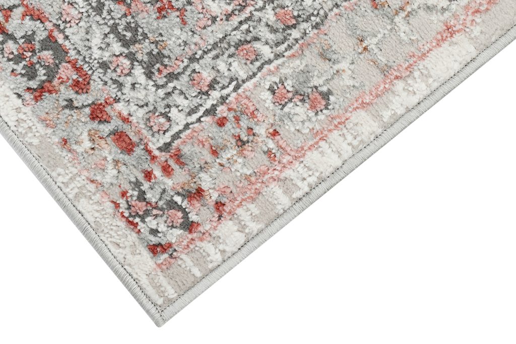 Alfombra Retro Cobre Gris Flor de Loto Vintage
