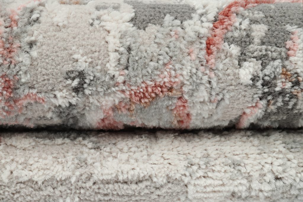 Alfombra Retro Cobre Gris Flor de Loto Vintage