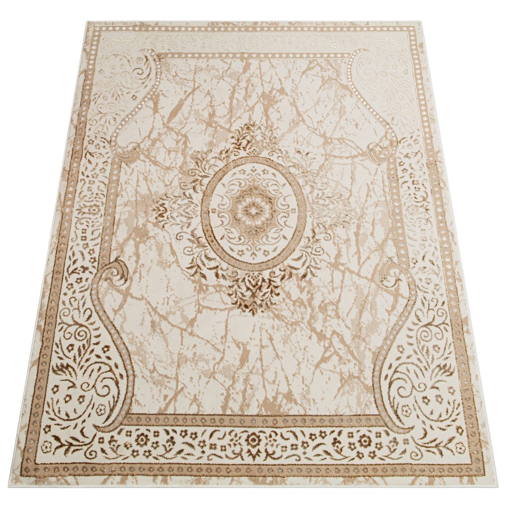 Alfombra Ares Marrón Beige Tradicional Rosetón