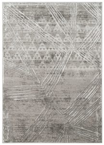 Alfombra Crystal Gris Claro Moteado Líneas Efecto 3D