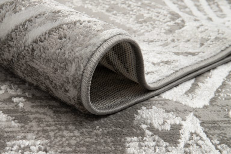 Alfombra Crystal Gris Claro Moteado Líneas Efecto 3D