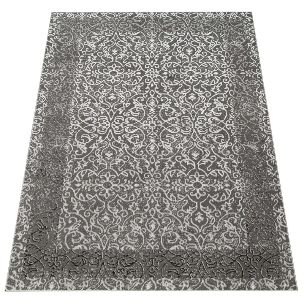 Alfombra Ares Gris Oscuro Ornamental Vintage