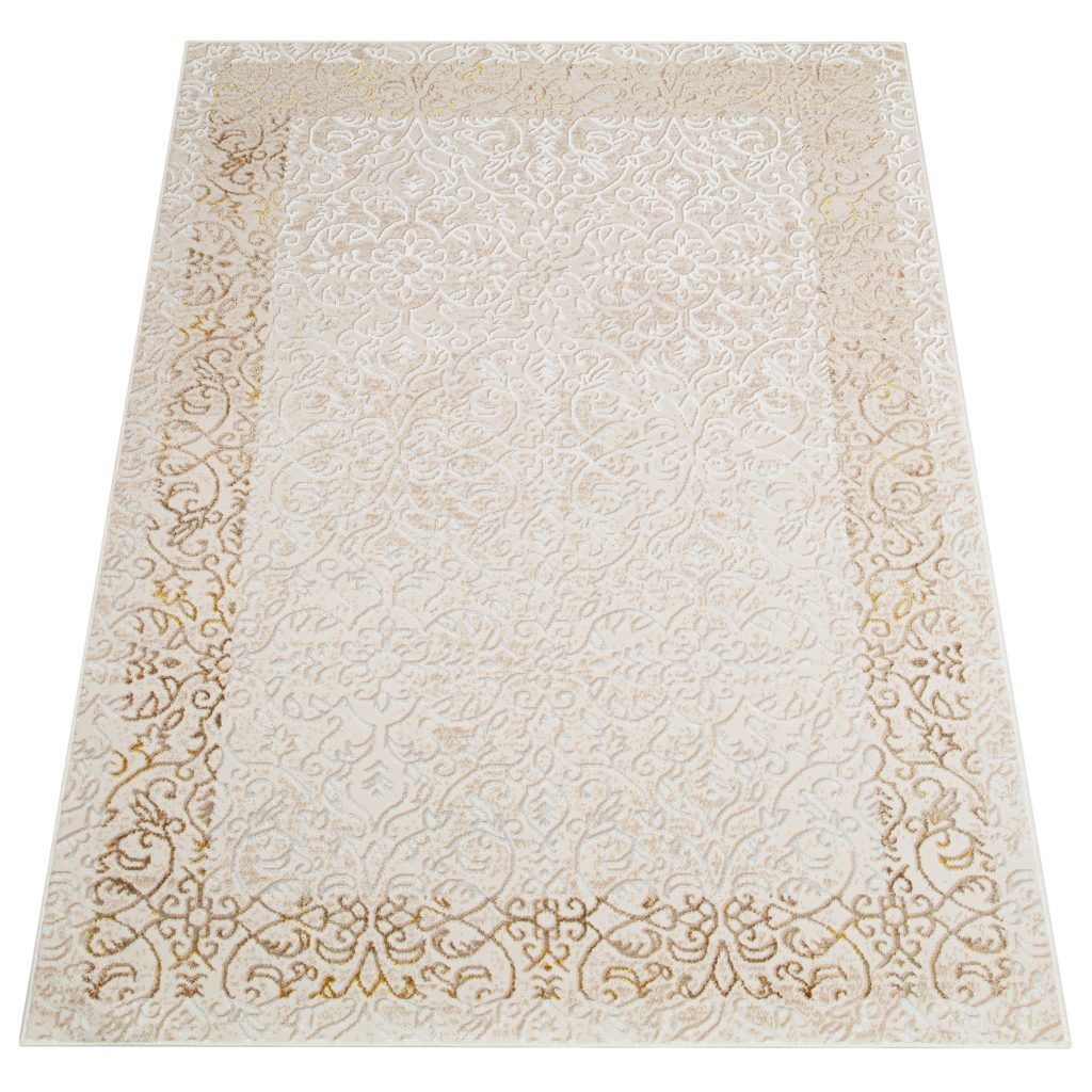Alfombra Ares Crema Marrón Ornamental Vintage
