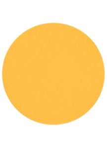 Alfombra Mono Redonda Interior Exterior Amarillo