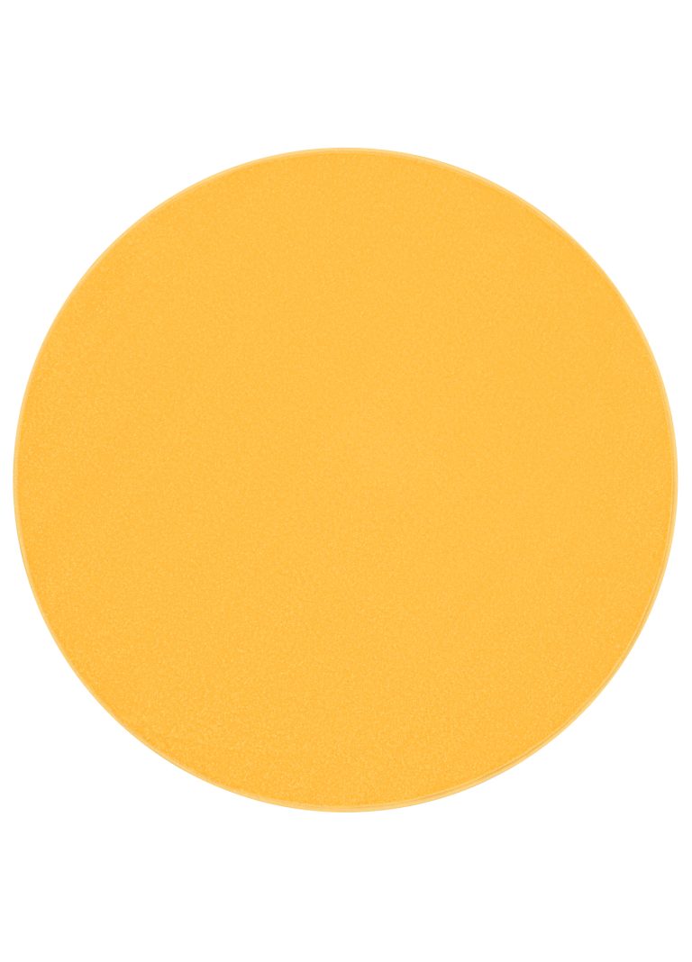 Alfombra Mono Redonda Interior Exterior Amarillo