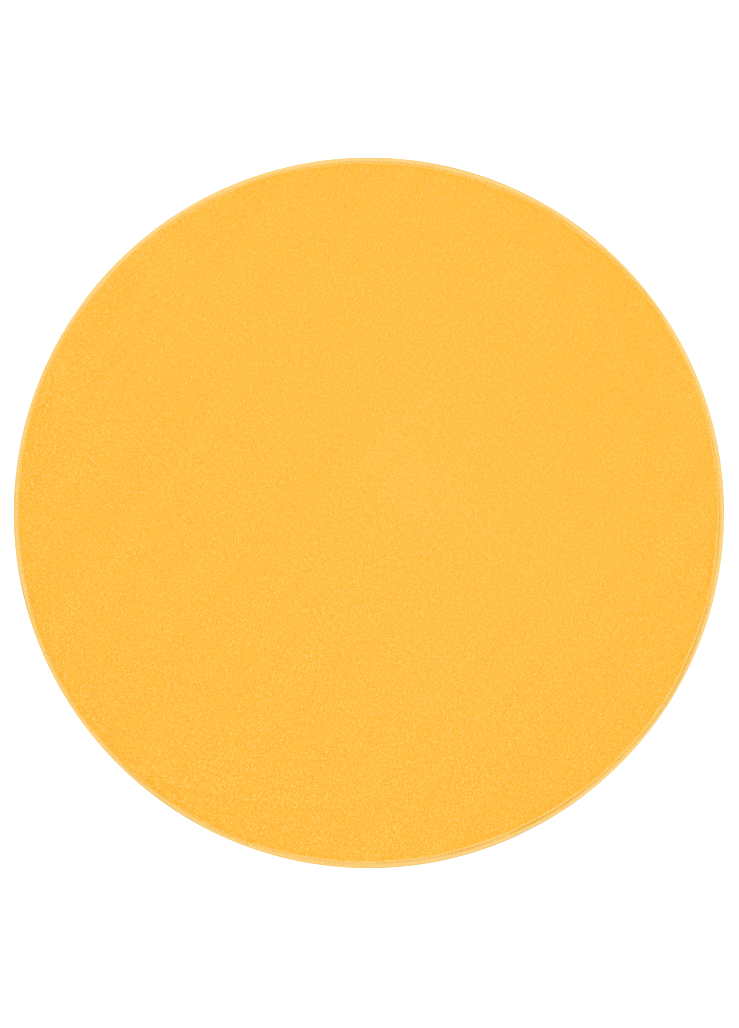 Alfombra Mono Redonda Interior Exterior Amarillo