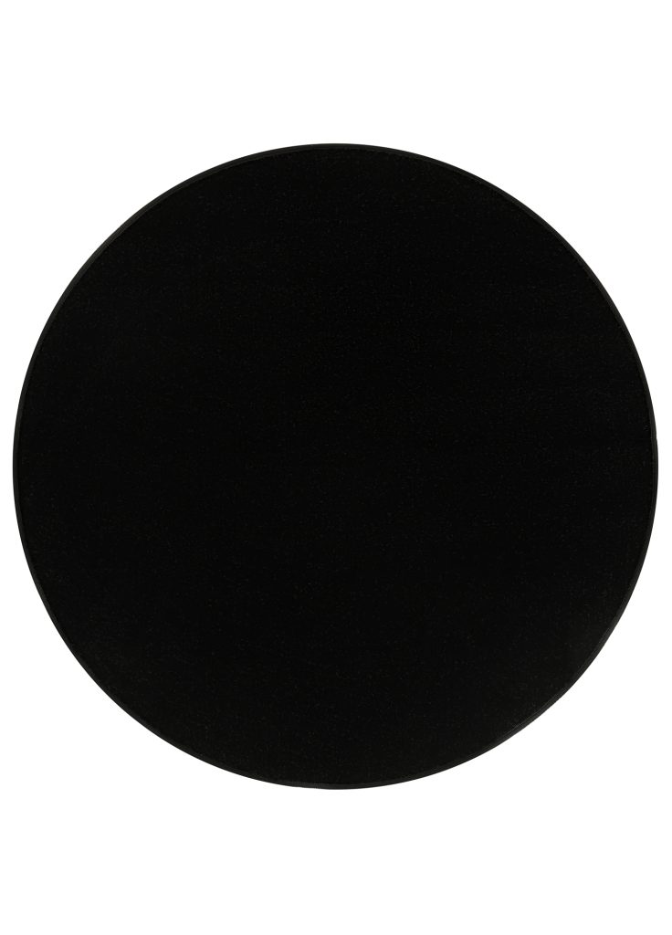 Alfombra Mono Redonda Interior Exterior Negro